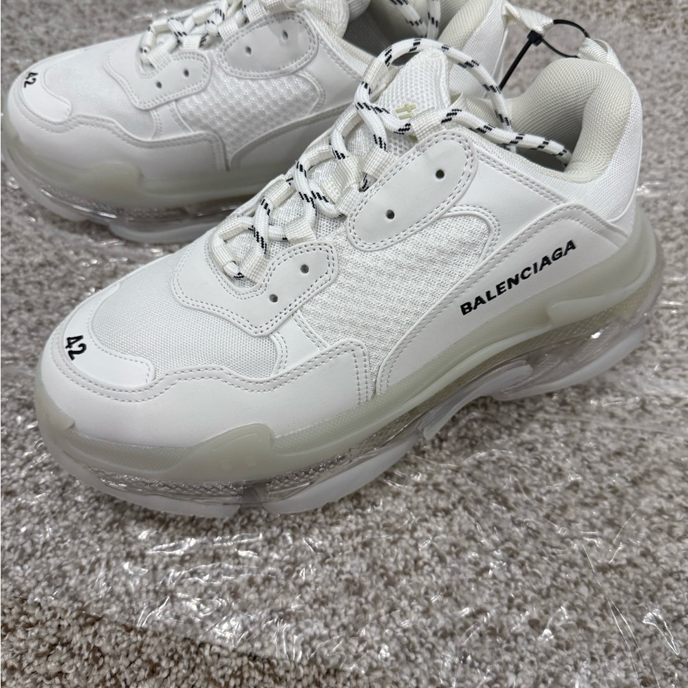 Balenciaga White and Black Chunky Sneakers